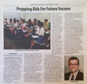 Long Island Regents Prep featured in current issue of Farmingdale Observer.